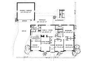 Floor Plan - Main Floor for Traditional House Plan #312-556 - 3 bed, 2.5 bath