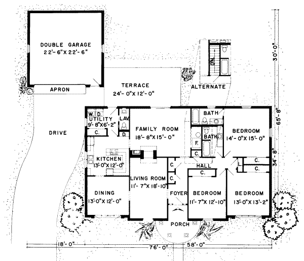 Traditional Floor Plan - Main Floor Plan #312-556