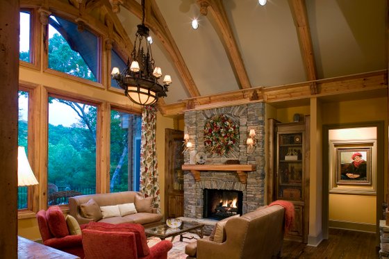 Interior - Family Room 1 for Craftsman House Plan #54-391 - 3 bed, 3 bath