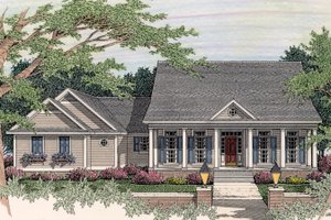 Country Exterior - Front Elevation Plan #406-9641