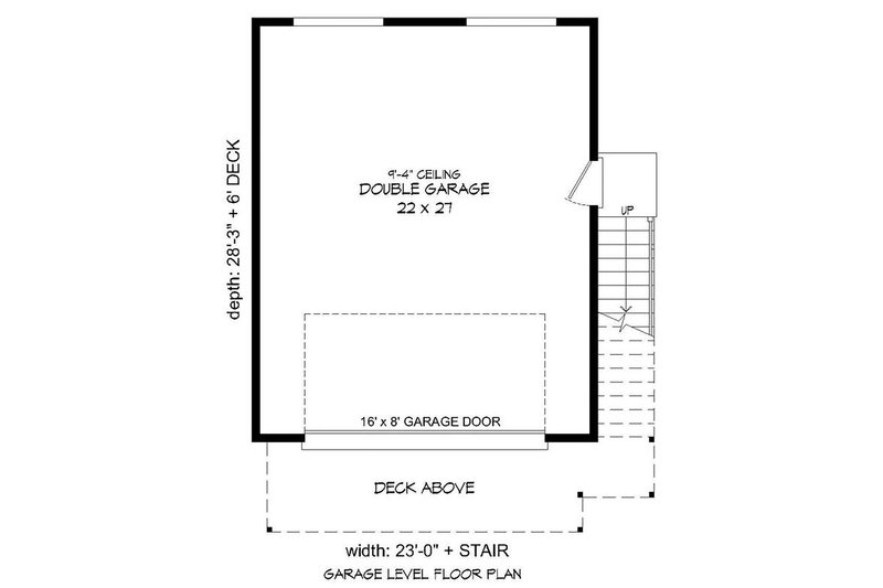 Dream House Plan - Floor Plan - Lower Floor for Modern House Plan #932-40 - 1 bed, 1 bath