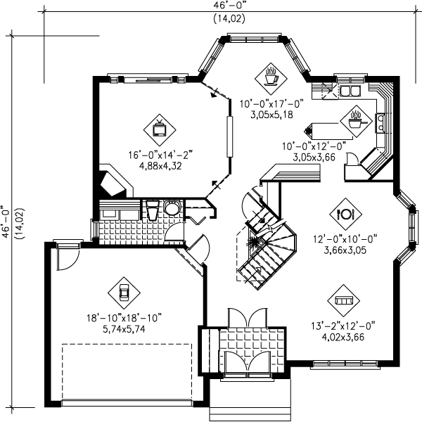 Traditional Floor Plan - Main Floor Plan #25-2151