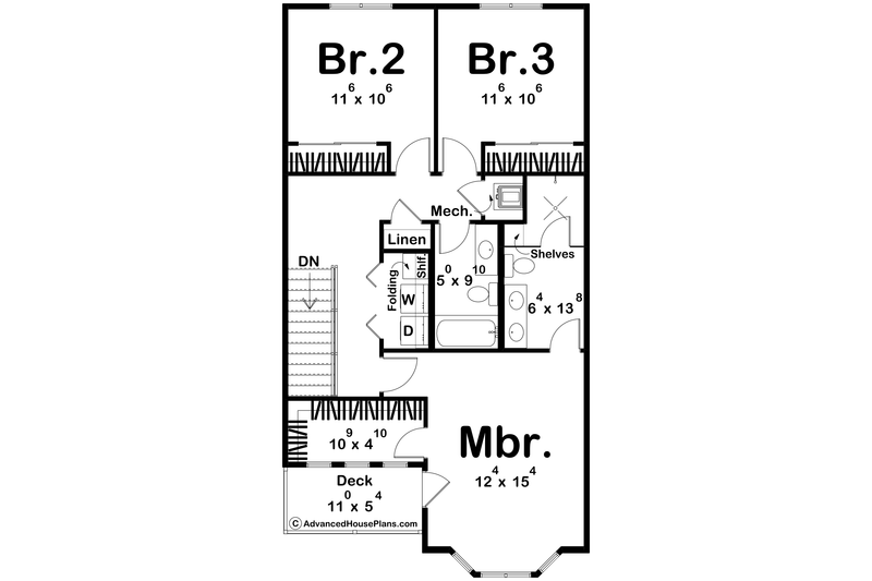 House Plan Design - Floor Plan - Upper Floor for Victorian House Plan #455-462 - 3 bed, 2.5 bath