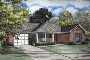 Ranch Exterior - Front Elevation Plan #17-2081