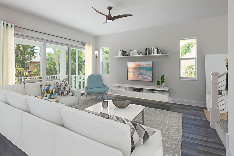 Home Plan - Interior - Family Room 1 for Beach House Plan #938-108 - 3 bed, 2.5 bath
