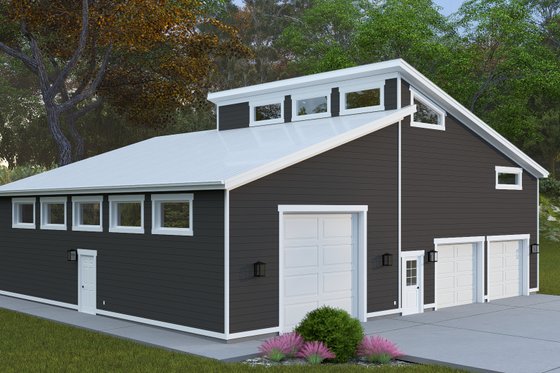 Exterior - Front Elevation 6 for Modern House Plan #1060-399, 1.5 bath