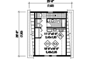 Farmhouse Style House Plan - 0 Beds 1 Baths 468 Sq/Ft Plan #25-4752 