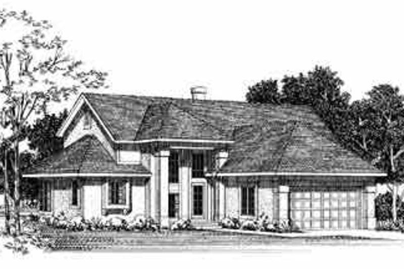 Architectural House Design - Traditional Exterior - Front Elevation Plan #72-378