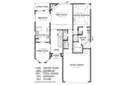 European Style House Plan - 3 Beds 2.5 Baths 1901 Sq/Ft Plan #424-186 