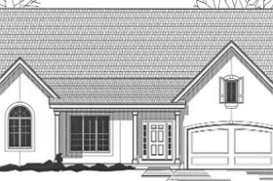 Exterior - Front Elevation for Traditional House Plan #67-828 - 5 bed, 4 bath