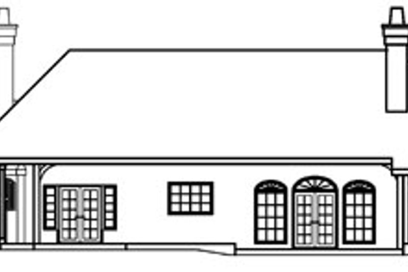 Home Plan - Exterior - Rear Elevation for Ranch House Plan #124-372 - 3 bed, 3 bath
