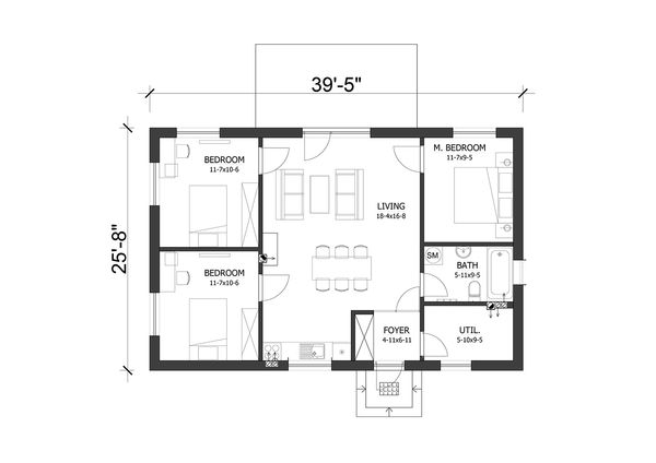 Modern Floor Plan - Main Floor Plan #538-14
