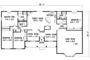 Adobe / Southwestern Style House Plan - 4 Beds 3 Baths 3356 Sq/Ft Plan #1-1130 