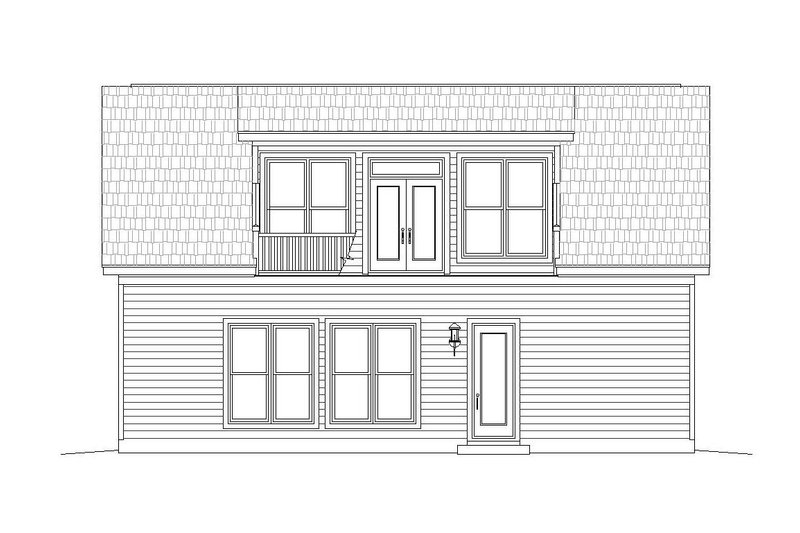 Architectural House Design - Exterior - Rear Elevation 1 for Country House Plan #932-183, 1 bath