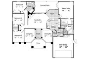 Mediterranean Style House Plan - 4 Beds 2 Baths 2041 Sq/Ft Plan #417-185 
