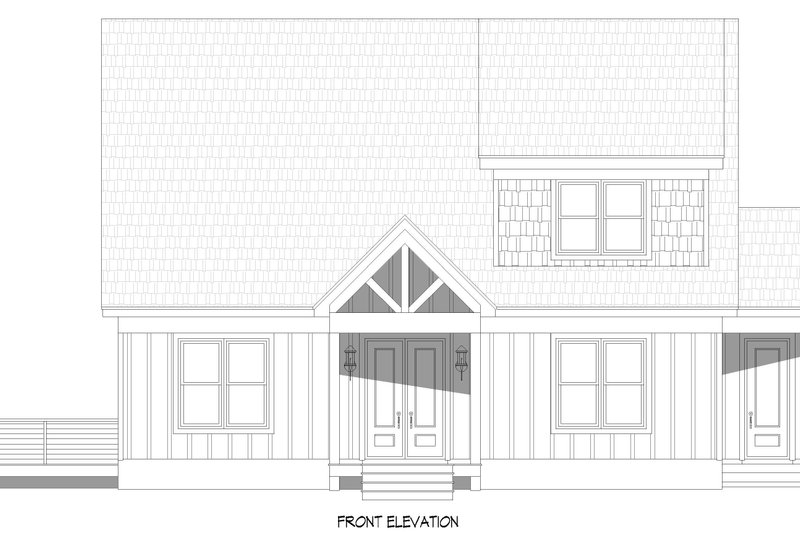 Architectural House Design - Exterior - Front Elevation 1 for Southern House Plan #932-1217 - 4 bed, 3.5 bath