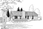 Ranch Style House Plan - 3 Beds 2 Baths 1500 Sq/Ft Plan #312-260 Exterior 
