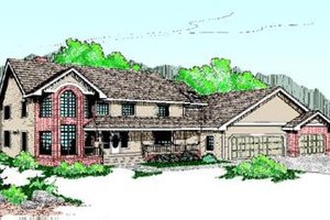 Traditional Exterior - Front Elevation Plan #60-203