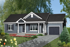 Country Exterior - Front Elevation Plan #25-4461