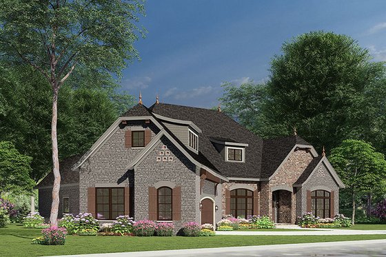 Exterior - Other Elevation for European House Plan #17-2522 - 3 bed, 2.5 bath