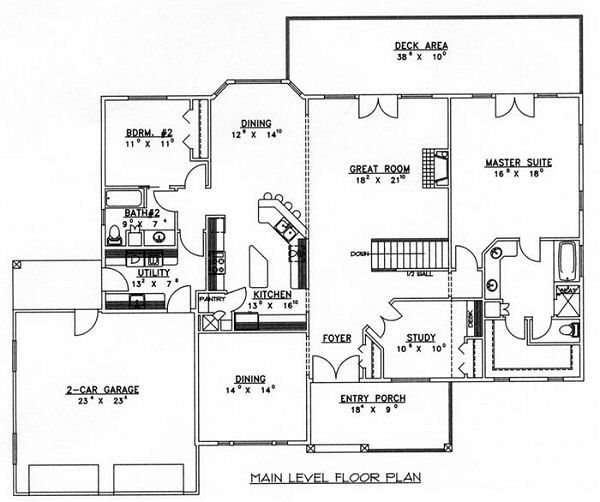 Home Plan - Modern Floor Plan - Main Floor Plan #117-531
