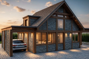 Modern Style House Plan - 2 Beds 1 Baths 543 Sq/Ft Plan #542-8 