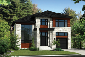 Contemporary Exterior - Front Elevation Plan #25-4379