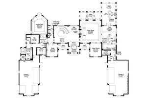 Floor Plan - Main Floor for Contemporary House Plan #930-512 - 4 bed, 4.5 bath