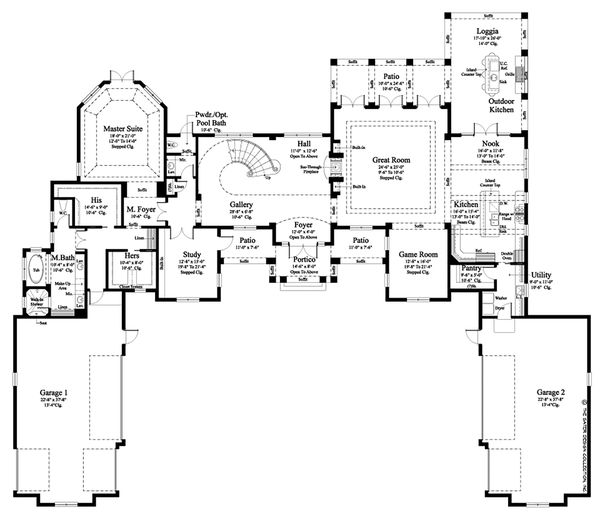 Dream House Plan - Contemporary Floor Plan - Main Floor Plan #930-512