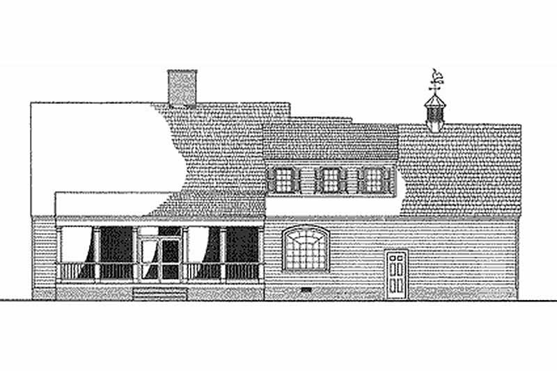 Dream House Plan - Exterior - Rear Elevation 1 for Southern House Plan #137-123 - 3 bed, 2.5 bath