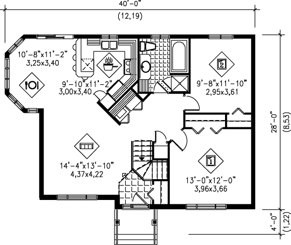 Traditional Floor Plan - Main Floor Plan #25-175