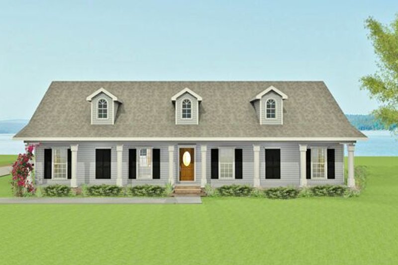 House Design - Southern Exterior - Front Elevation Plan #44-145