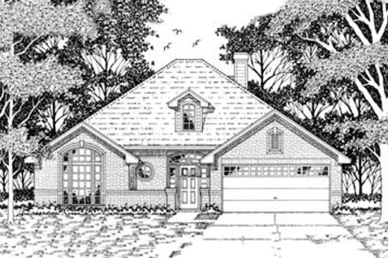Exterior - Front Elevation for Traditional House Plan #42-166 - 3 bed, 2 bath