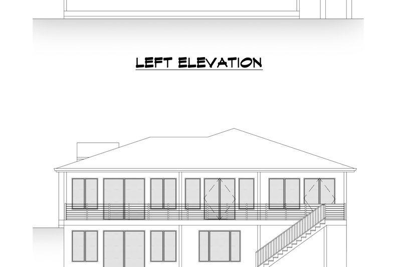 Architectural House Design - Exterior - Other Elevation 3 for Contemporary House Plan #1066-199 - 3 bed, 3.5 bath