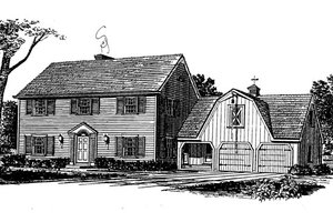 Colonial Exterior - Front Elevation Plan #315-108