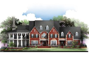 House Blueprint - European Exterior - Front Elevation Plan #119-168