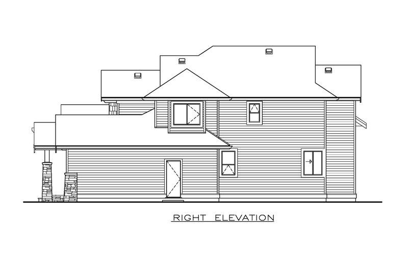 House Blueprint - Exterior - Other Elevation 1 for Craftsman House Plan #1100-161 - 3 bed, 2.5 bath