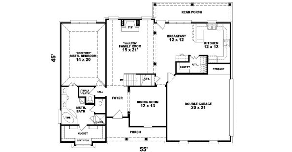 Traditional Floor Plan - Main Floor Plan #81-799
