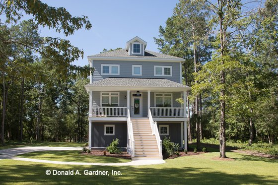 Exterior - Front Elevation 3 for Classical House Plan #929-506 - 3 bed, 2.5 bath