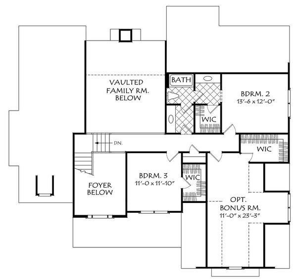 House Plan Design - Cottage Floor Plan - Upper Floor Plan #927-14