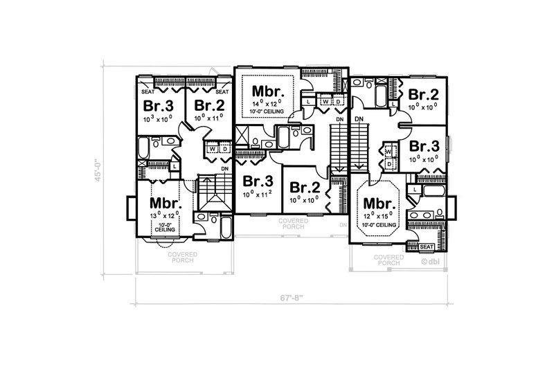 Home Plan - Floor Plan - Upper Floor for Traditional House Plan #20-402 - 3 bed, 2.5 bath