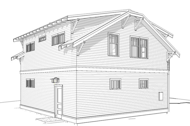 Architectural House Design - Exterior - Other Elevation for Craftsman House Plan #895-121 - 2 bed, 1 bath
