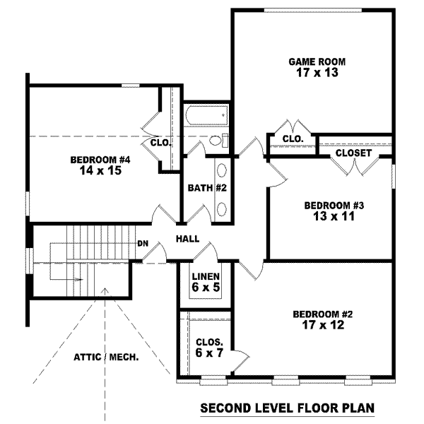 Colonial Style House Plan - 4 Beds 2.5 Baths 3048 Sq Ft Plan #81-1483 