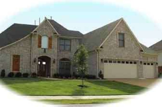 Exterior - Front Elevation for European House Plan #81-549 - 4 bed, 3.5 bath