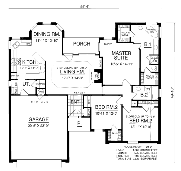 Traditional Floor Plan - Main Floor Plan #40-401