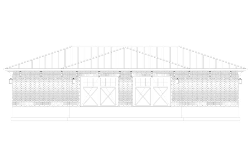 House Blueprint - Exterior - Rear Elevation 4 for Mediterranean House Plan #1060-499, 0 bath