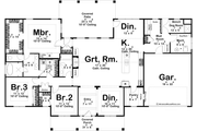 Colonial Style House Plan - 3 Beds 2 Baths 2321 Sq/Ft Plan #455-415 