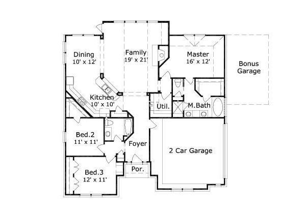 Cottage Floor Plan - Main Floor Plan #411-475