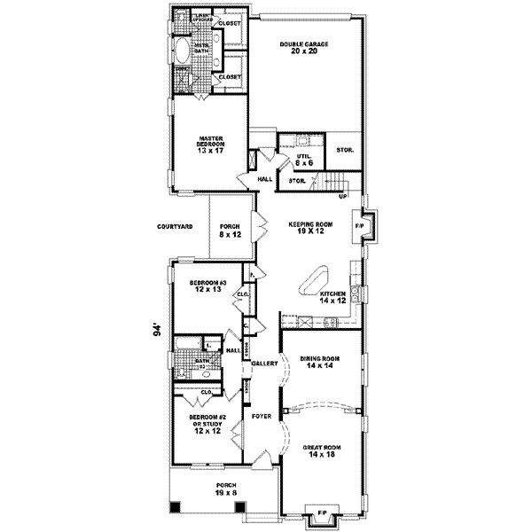 Traditional Floor Plan - Main Floor Plan #81-440