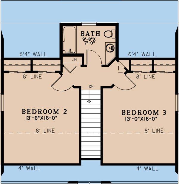 Cabin Floor Plan - Upper Floor Plan #923-352